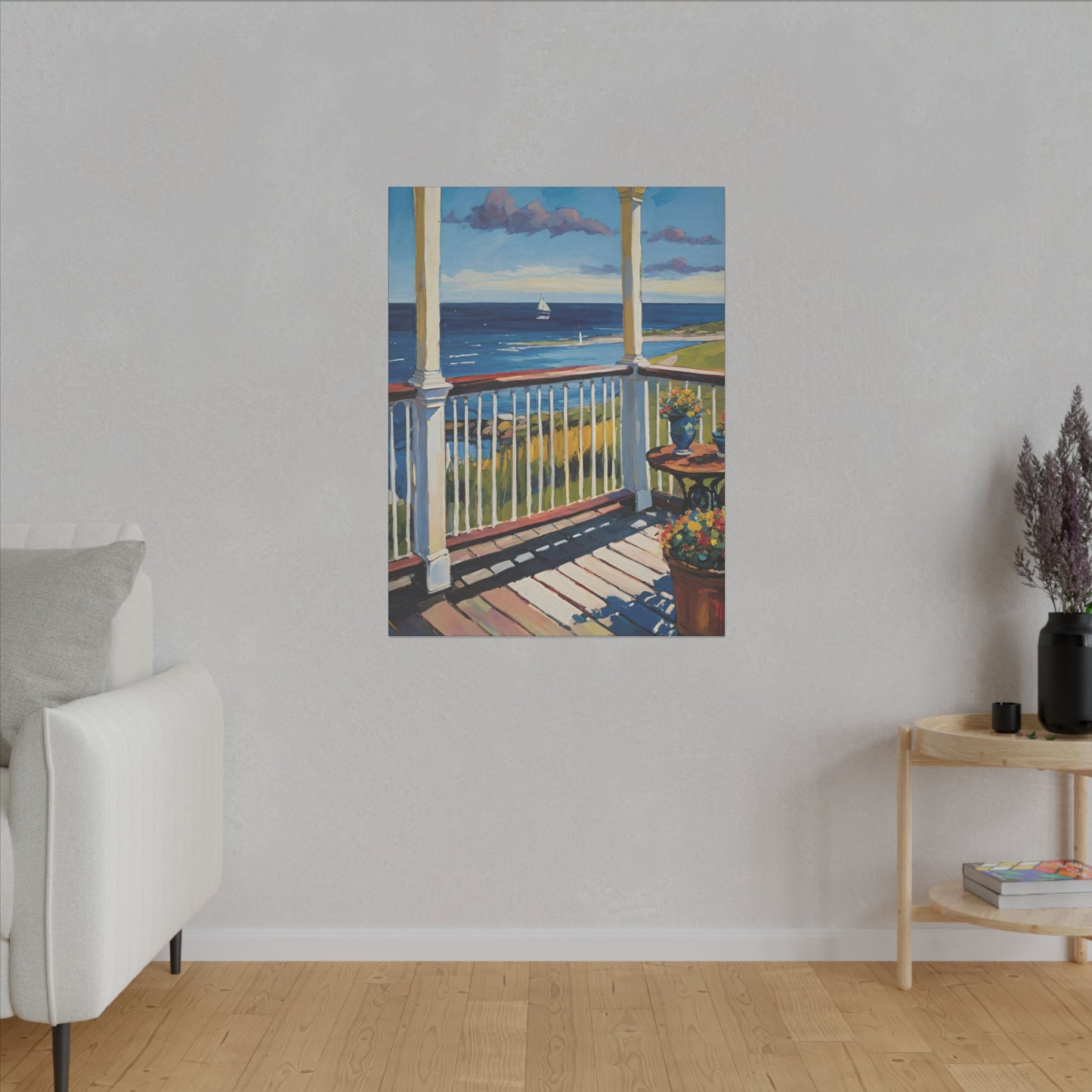 Canvas Wall Art - Ocean View by the Porch 3