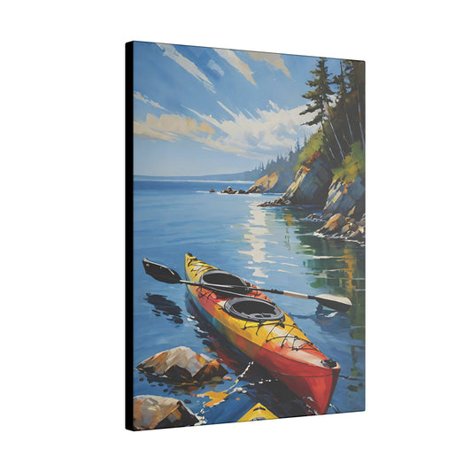 Canvas Wall Art - Kayak by the Shore