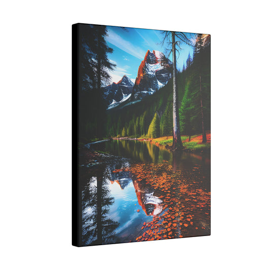 Canvas Wall Art - Mountains & Water Landscape