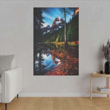 Canvas Wall Art - Mountains & Water Landscape