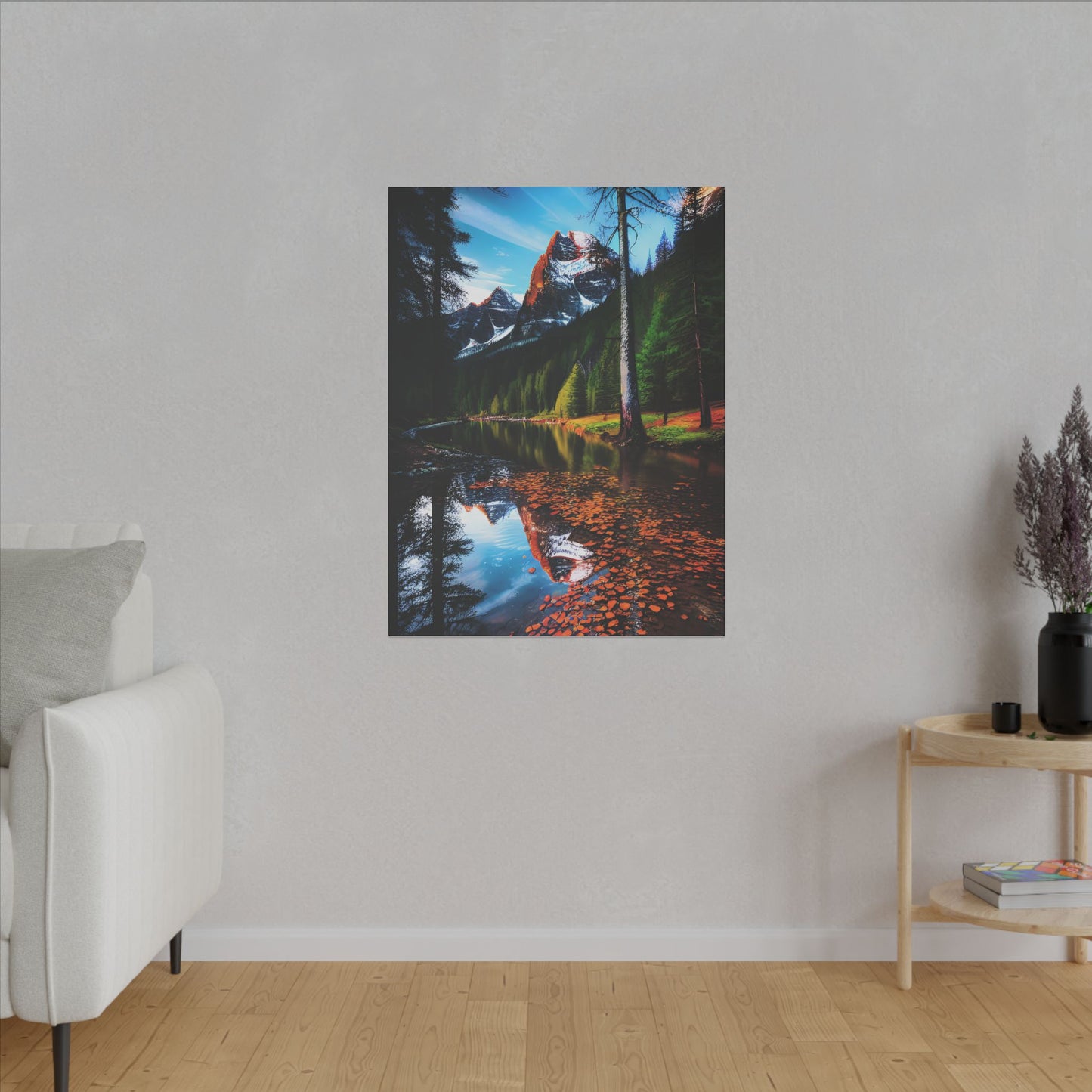 Canvas Wall Art - Mountains & Water Landscape