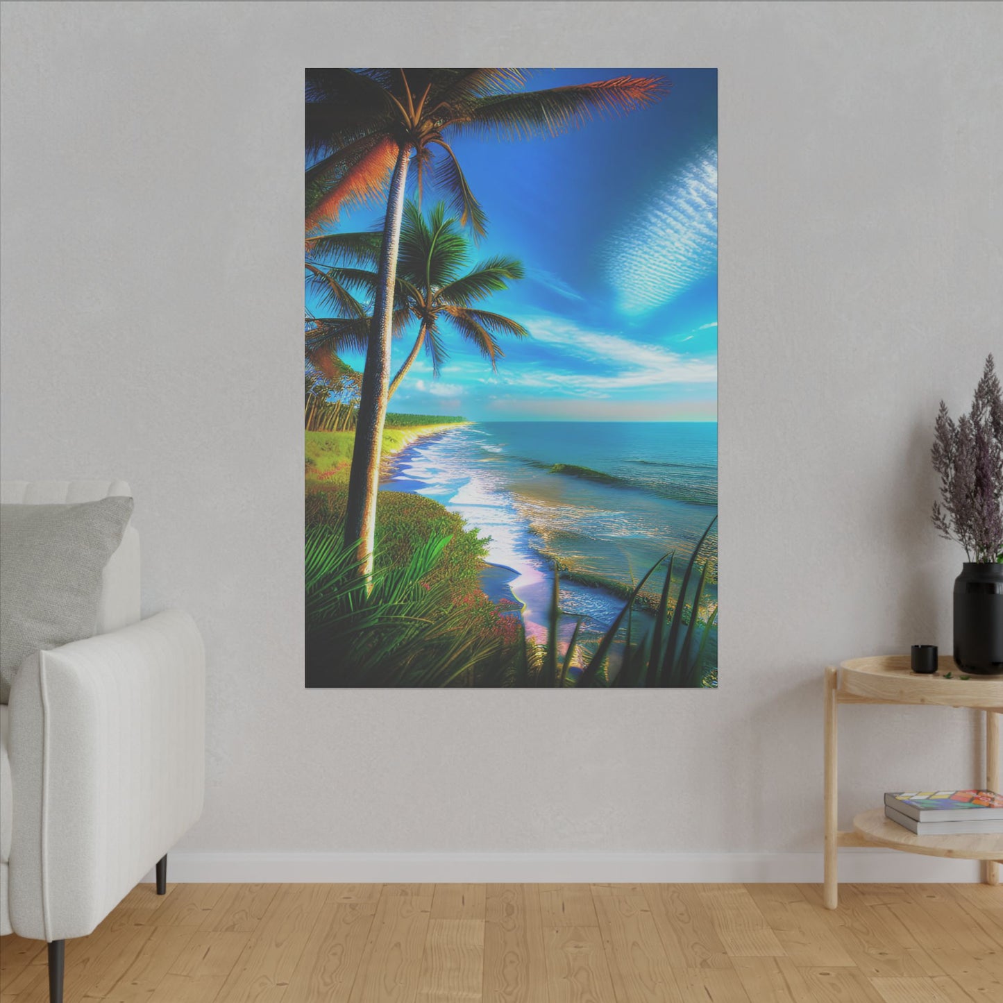 Canvas Wall Art - Tropical Shore Landscape