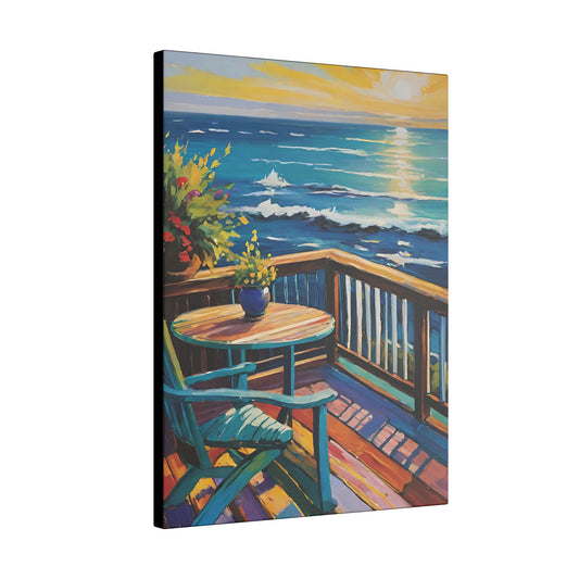 Canvas Wall Art - Ocean View by the Porch 2