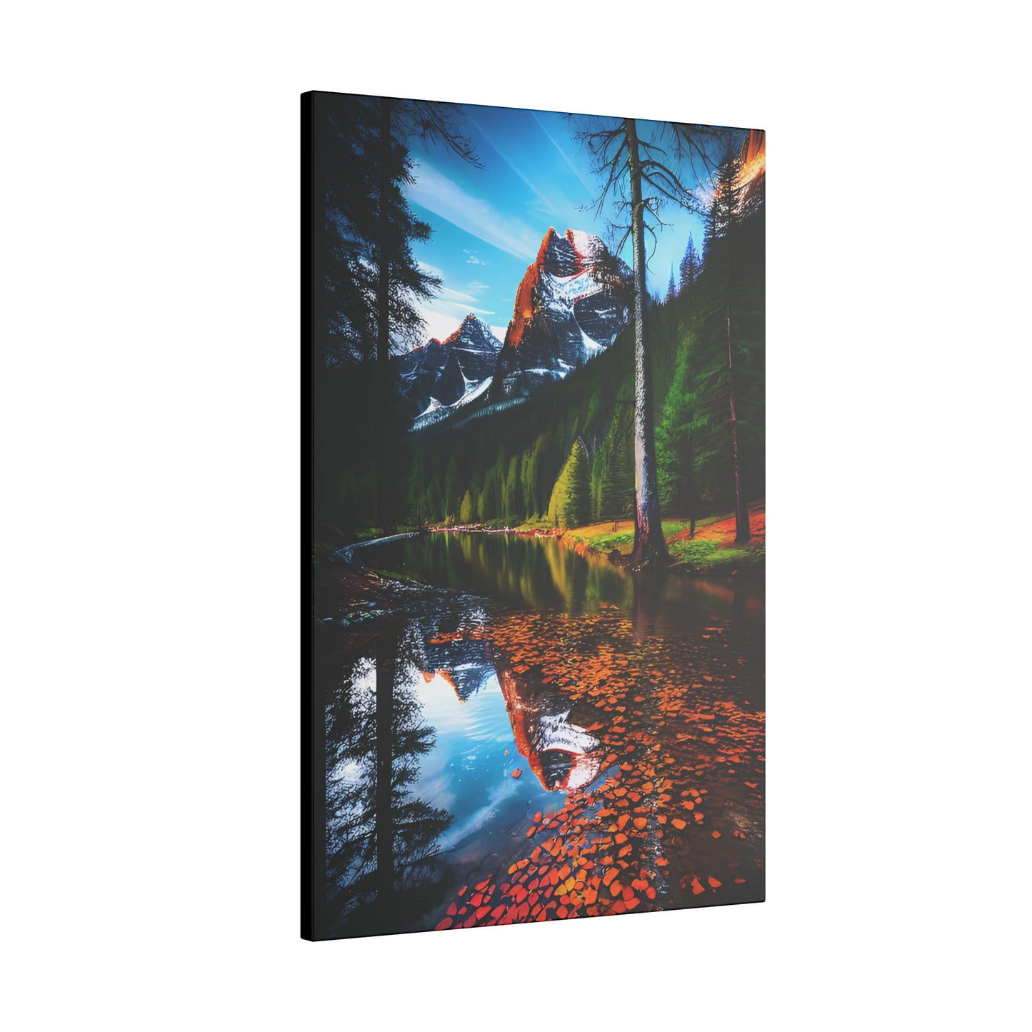 Canvas Wall Art - Mountains & Water Landscape