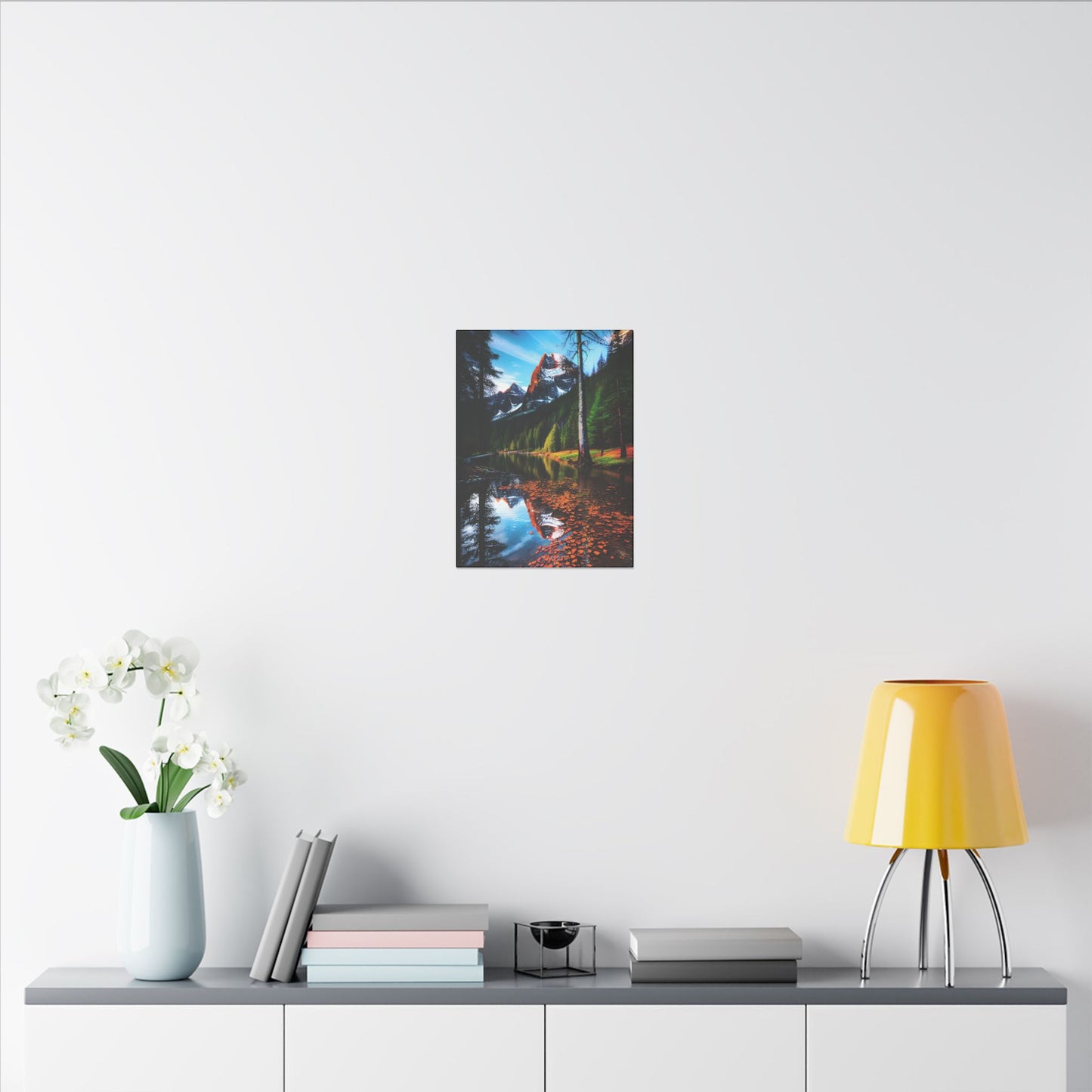 Canvas Wall Art - Mountains & Water Landscape