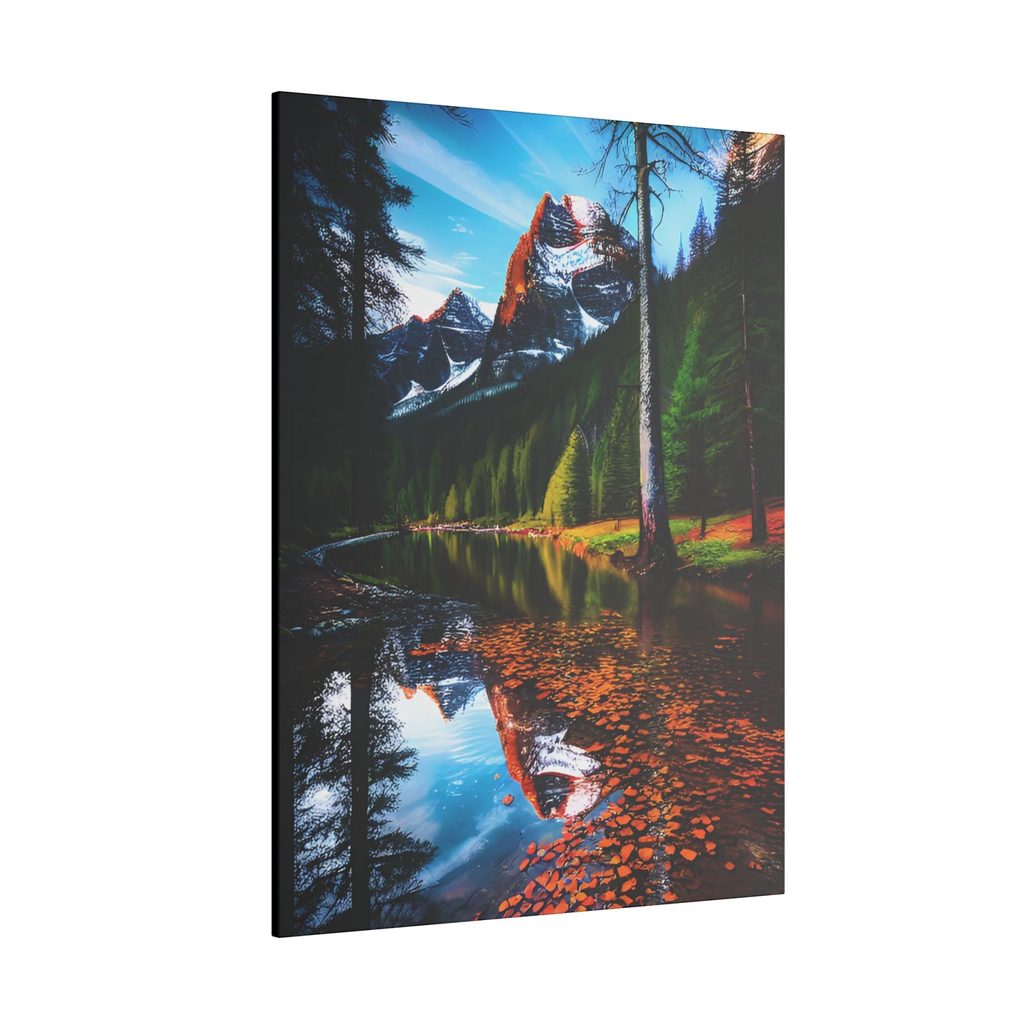 Canvas Wall Art - Mountains & Water Landscape