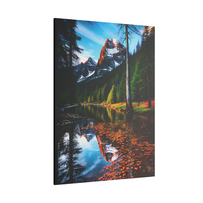 Canvas Wall Art - Mountains & Water Landscape