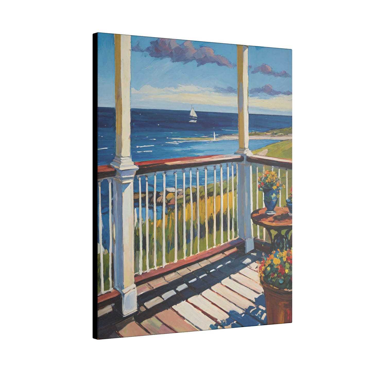 Canvas Wall Art - Ocean View by the Porch 3