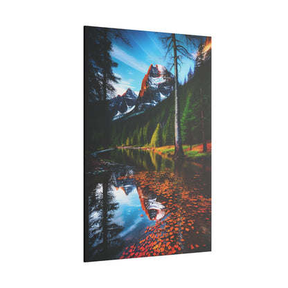 Canvas Wall Art - Mountains & Water Landscape